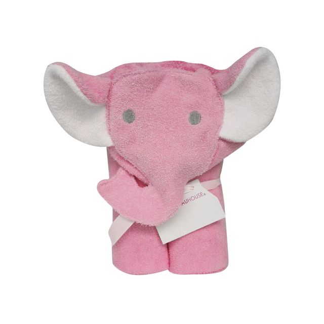 Blauhouse - Toalla para Bebé Capucha Elefante Rosa