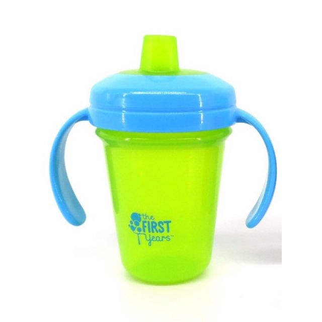 Tomatodo con pico suave  con asas de 7 oz Verde - The First Years