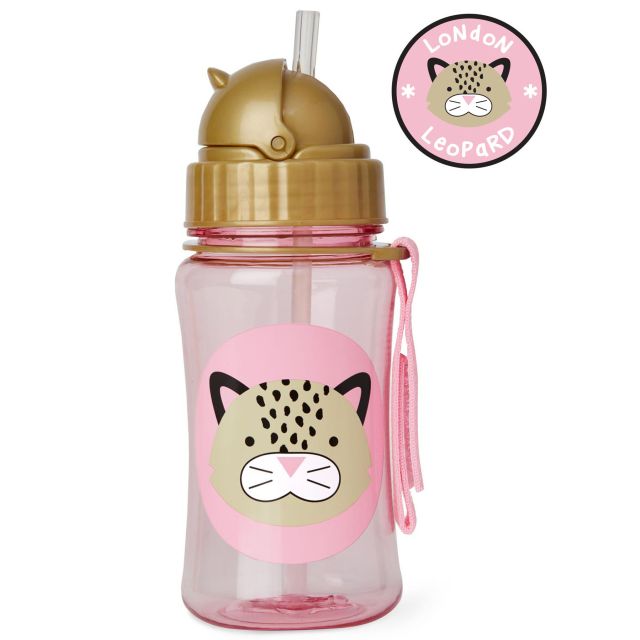 Skip Hop - Botella Tomatodo con Sorbete 350ml Leopardo