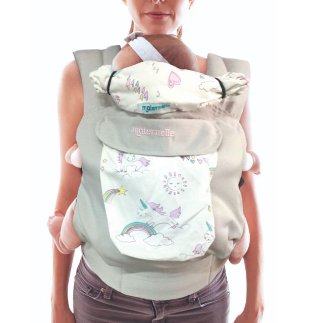 Maternelle - Canguro Ergonómico Portabebes 4 en 1 Gris UNICORNIO