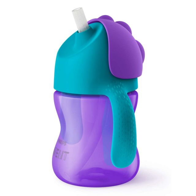 Vaso para Bebé con Sorbete 7 oz / 200 ml Single Girl Morado Avent