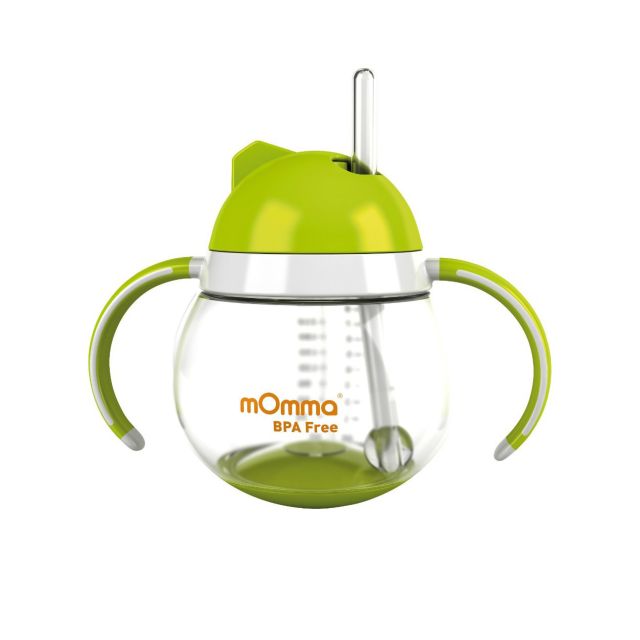 Momma - Vaso Antigoteo Bebés 12m+ con Sorbete 250ml Verde