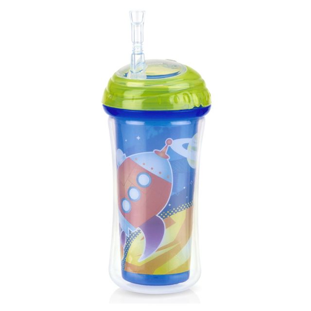 Vaso para Bebé Insulada Clik It Para 12m+ Azul Nave Nuby
