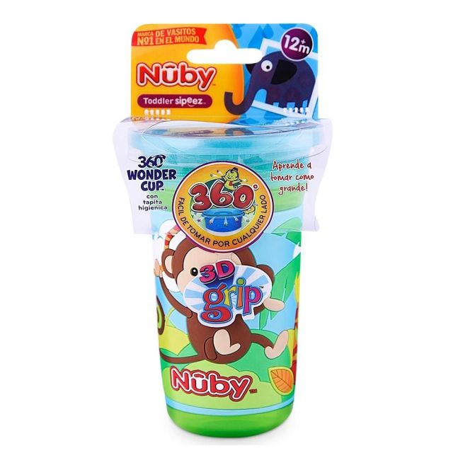 Vaso de Transición Impreso 3D 300ml Para 12m+ Verde Nuby
