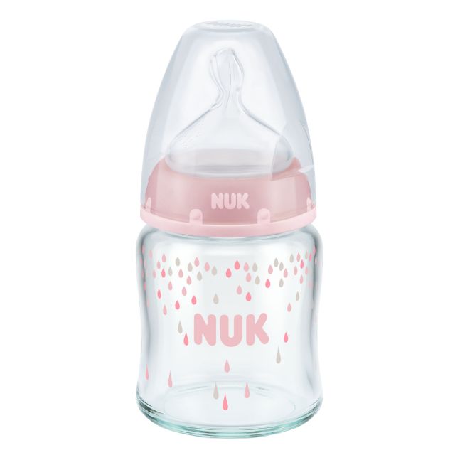 Biberón de Vidrio  0m+ FC 120ml/4oz Gotitas - Nuk