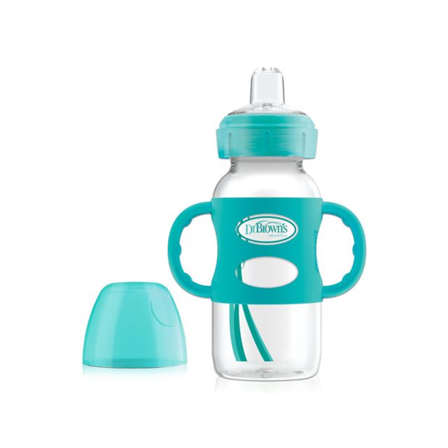 Biberón de Plástico Polipropileno 9oz/ 270 ML Verde de Dr. Browns