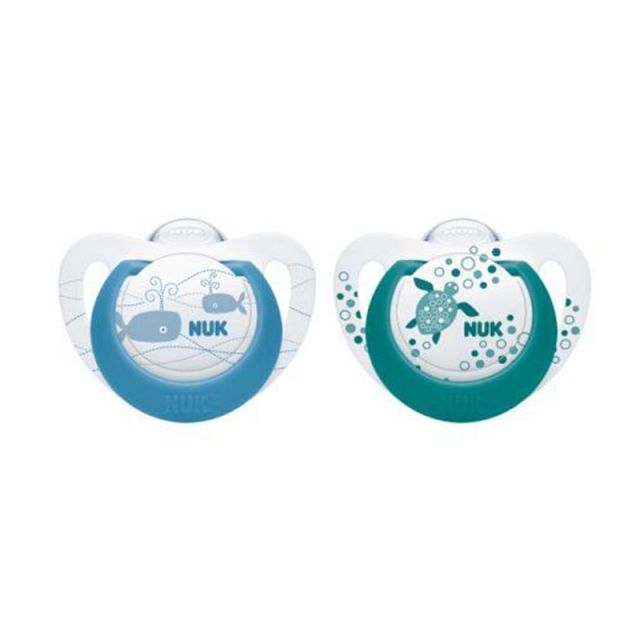 Pack 2 Chupones de Bebé 0-6m Genius Ballena / Tortuga Nuk