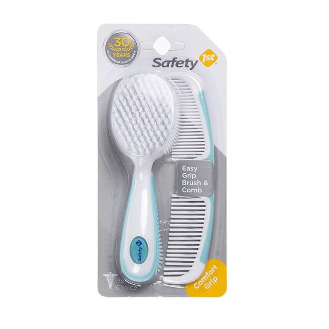 Safety 1st - Set de Cepillo y Peineta Easy Grip Celeste