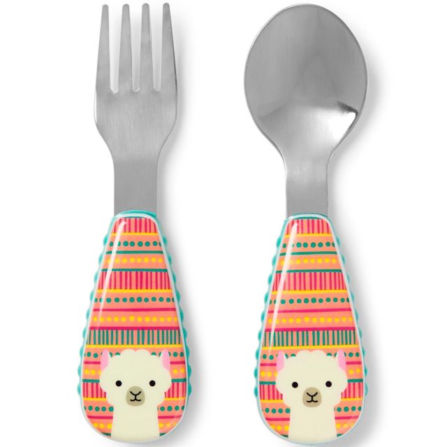 Set Tenedor y Cuchara para Bebé Zoo Llama Skip Hop