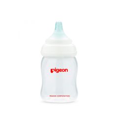 Biberon para recien nacido Pigeon anticolico en forma de seno Plus B/Ancha 160ml / 5oz. 0m+ Blanco