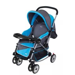 Infanti - Coche Cuna para Bebés Jersey Azul
