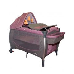 Infanti - Cuna Corral para Bebés Luna Zig Zag Rosado