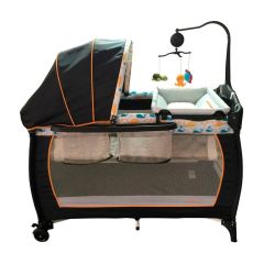 Cuna Corral Mecedora Little Angel Amarillo - Ebaby