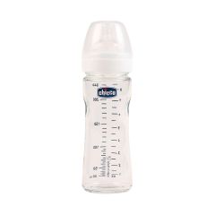 Biberón De Vidrio para Bebés Boca Ancha 8oz/240ml Chicco