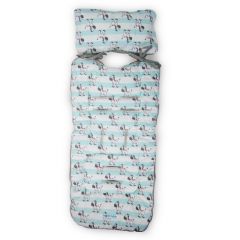 Colchoneta para Coche Verde Agua Rayas Cebras