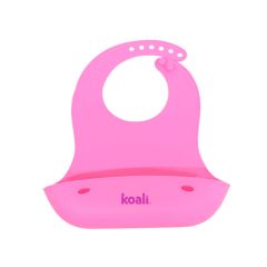 Babero de Plástico Impermeable para bebes  de Koali en Rosado
