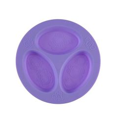 Plato de Silicona para Bebés con Divisiones Morado Oogaa