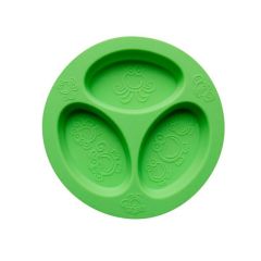 Plato de Silicona para Bebés con Divisiones Verde Oogaa