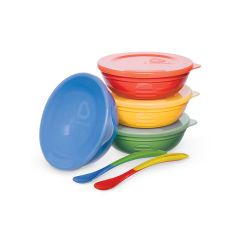 Set de Alimentación Plato y Cuchara para Bebés Love 4 Unidades Munchkin