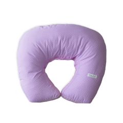 Almohada De Lactancia Flores Lila/ Puntos Blanco - Sweetie