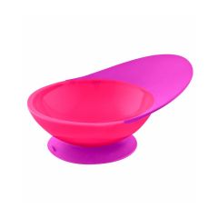 Plato con Ventosa / Plato Antideslizante Colector de Derrames con Base de Succión Rosado y Morado Boon