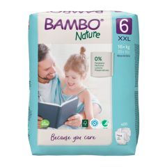 Bambo Nature - Paquete de Pañales Ecológicos Bambo Nature T6 Talla XXG