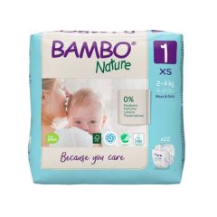 Bambo Nature - Paquete de Pañales Ecológicos Bambo Nature T1 Recién Nacido