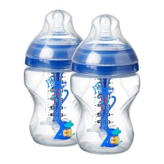 Biberones Para Recién Nacido Anticólico/ Antigases de Plástico Azul 260 ML de Tommee Tippee