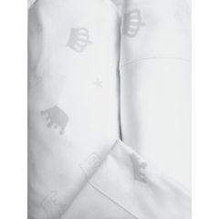 Jgo. de Sábanas para Bebé Pack&Play 100% Algodón Blanco Coronas