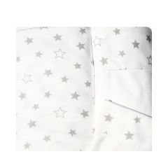 BlauHouse - Sábanas para Bebé Pack & Play Algodón Blanco Estrellas