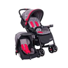 Coche Travel System con Portabebé Braviar Rojo - Ebaby