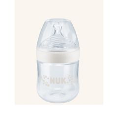 NUK- Biberón Nature Sense PP 0-6m 150 ml/ 5oz Blanco Burbujas