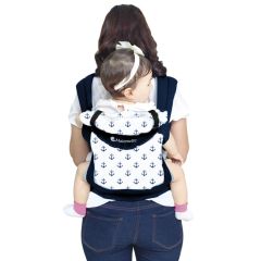 Maternelle - Portabebes Canguro Ergonómico 4 en 1 Azul Anclas