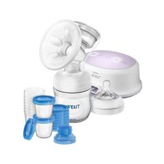 Combo Avent -  Extractor Eléctrico + 10 Recipiente p/Leche 180ml + Adaptador
