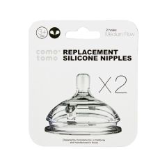 Comotomo - Set de 2 Tetinas Flujo Medio