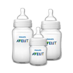 Combo Avent - Biberones para Bebés Classic 11oz / 330ml+ 4oz / 125ml + 9oz / 260ml
