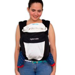 Maternelle - Canguro Ergonómico Portabebes  4 en 1 Negro Estrellitas