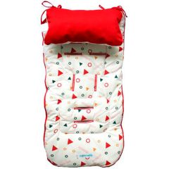 Maternelle Colchoneta para Coche Rojo Geométrico