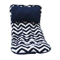 Maternelle - Colchoneta Protector de Coche para Bebé Azul Chevron Azul