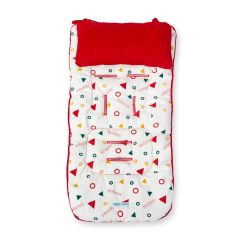 Maternelle - Colchoneta para Coche Rojo Triángulos y Líneas Zig Zag