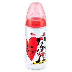 Biberón Anticólico en Forma de Seno Materno  de Nuk Minnie Mouse Rojo