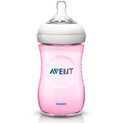 Avent - SCF694/17 Biberón para Bebés Anticólico 9oz / 260ml Natural Rosado