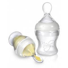 Biberón ML con Cuchara de 150 ML Alimentadora de Silicona Nuby