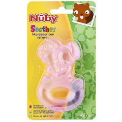 Mordedor para Bebés de 3 Meses de Silicona Refrigerante Rosado Nuby