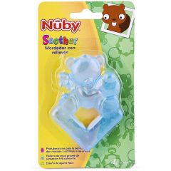 Mordedor para Bebés de 3 Meses de Silicona Refrigerante Celeste Nuby