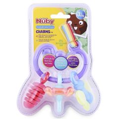 Mordedores para Bebés de 3 Meses Charms Morado Nuby