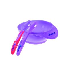 Plato Térmico para bebés con Sensor de Calor Morado Owawa