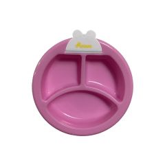 Plato de Silicona para Bebés con Divisiones Rosado Owawa