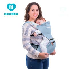 Canguro Baby Hip Carrier con Asiento Celeste - Monchitos