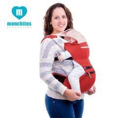 Canguro Baby Hip Carrier con Asiento Rojo- Monchitos